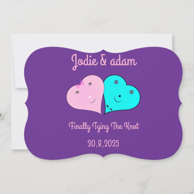 Convites mr & mrs coração (Frente)