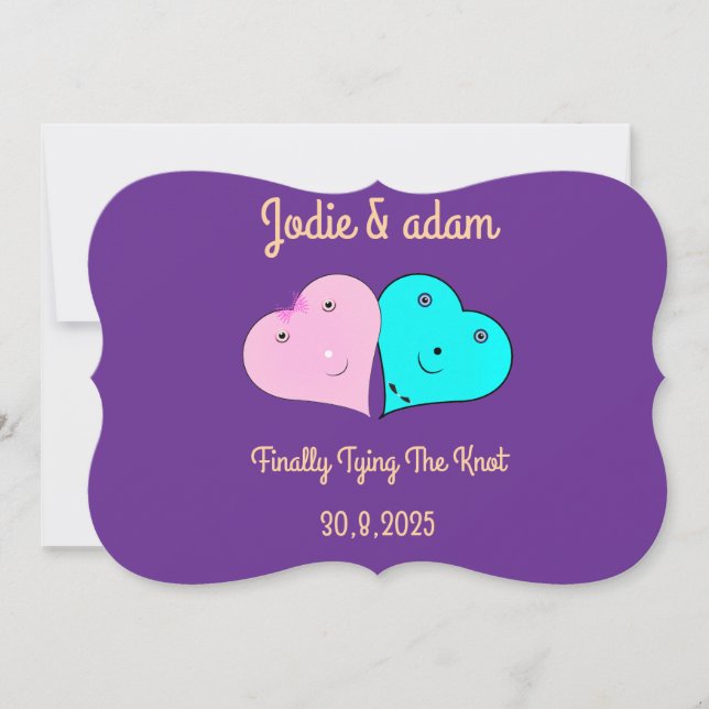 Convites mr & mrs coração (Frente)