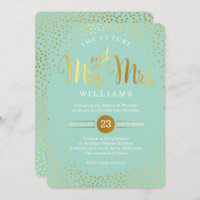 MRS. & MRS. NA MODA WEDDING gold confetti
