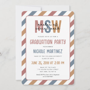 Convites MSW Master of Social Work Graduation Retro