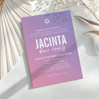 MTD MITZVAH, gradiente rosa púrpura da estrela mod