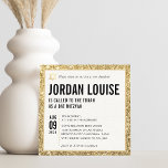 Convites MTD MITZVAH simples brilho de ouro quic moderno<br><div class="desc">por kat massard >> kat@simplysweetPAPERIE.com << CONTACT ME para texto personalizado ou para adicionar quaisquer linhas em Hebraico Ame o design, mas gostaria de ver algumas mudanças - outro esquema de cores, produto, adicionar uma foto ou adaptado para uma ocasião diferente - sem preocupações me contate - estou feliz em...</div>