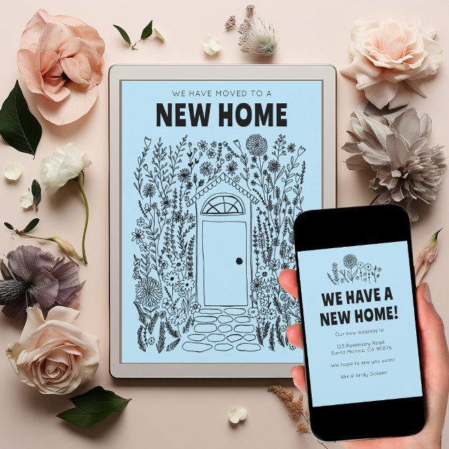 Convites Mudamos O Endereço Para Trocar A Porta Do Jardim E (We Moved Address Change Garden Door Digital eCard Download
Moving Announcement New home Address)