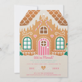 Convites Mudamos o pão-de-gengala rosa para o aquecimento d