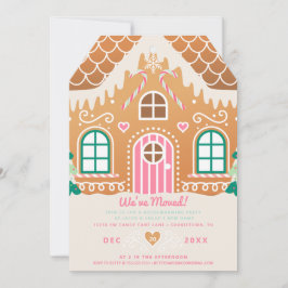 Convites Mudamos o pão-de-gengala rosa para o aquecimento d