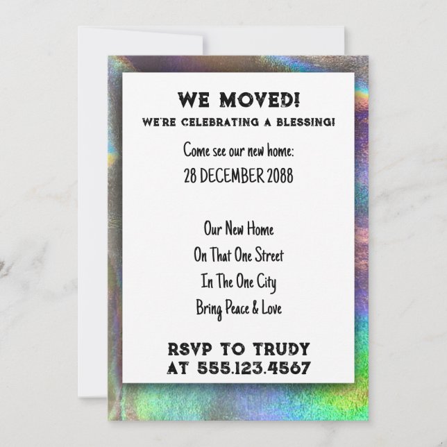 Convites Mudamos para casa abençoando o novo Partido do Aqu (Frente)