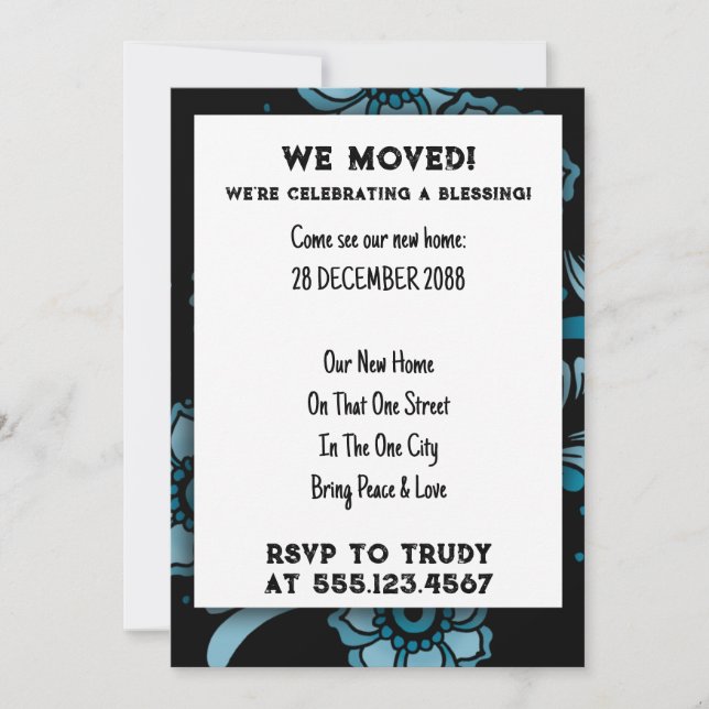 Convites Mudamos para casa abençoando o novo Partido do Aqu (Frente)