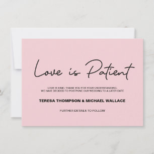 Convites Mudança cor-de-rosa Planos Amor Paciente Casamento