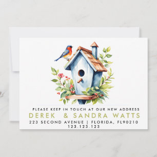 Convites mudança de endereço que movemos o pássaro do anúnc