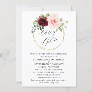 Convites Mudança De Plano De Flores Rosa-Turdas