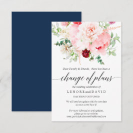 Convites Mudança de Planos de Casamento Botânico Jardim Sel