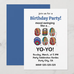 Convites Mudanças De Humor Do Yoyo Como Um Yo-Yo Festa De A