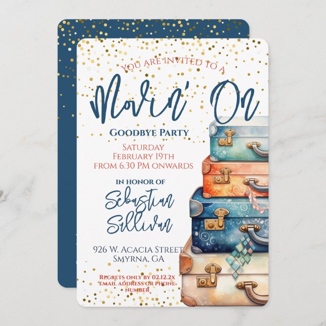 Convites Mudando De Tchau Saindo Da Festa (Frente/Verso)