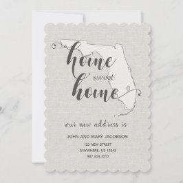 Convites Mudando para Florida New Address Home Sweet Home
