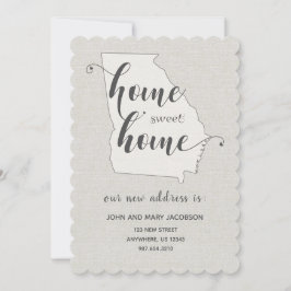 Convites Mudando para Georgia New Address Home Sweet Home