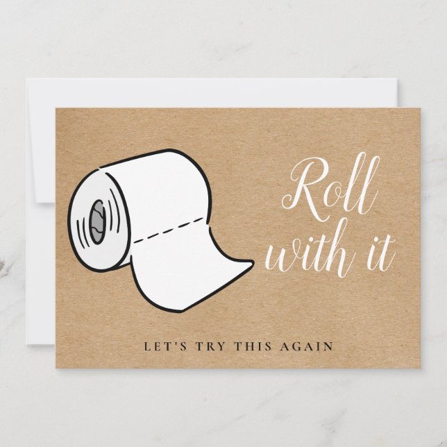 Convites Mudar a Data Adiada Cancelada Evento Rústico (Frente)