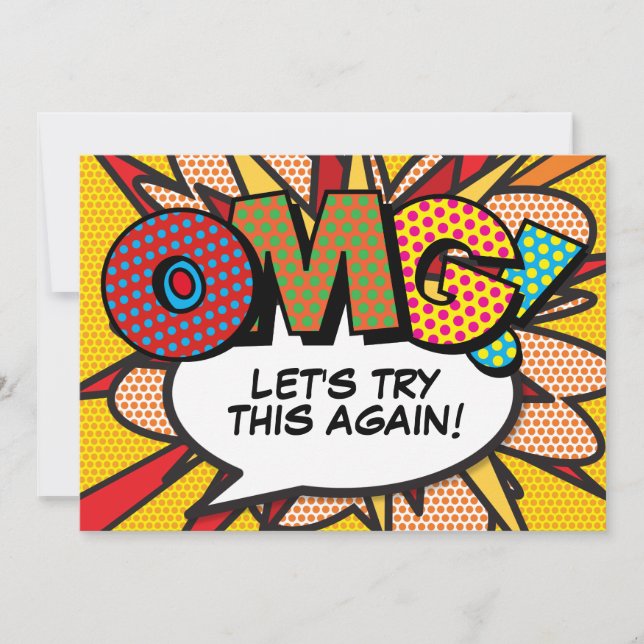 Convites Mudar a Data Adiada Novo Plano Diversão Moderna (Frente)