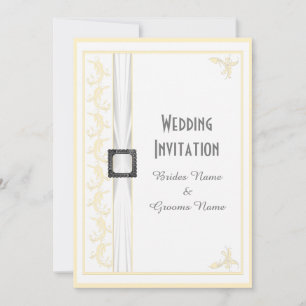 Convites Mudar para qualquer casamento tradicional branco