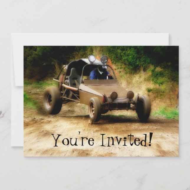 Convites Mudfest de Dune Buggy personalizável - você é conv (Frente)