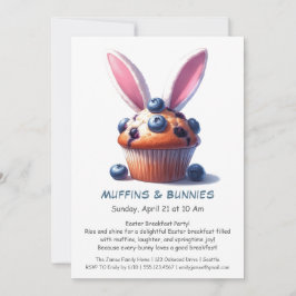 Convites Muffins & Manhãs – Festa de Café da Manhã de Pásco