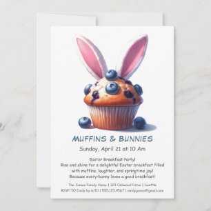 Convites Muffins & Manhãs – Festa de Café da Manhã de Pásco