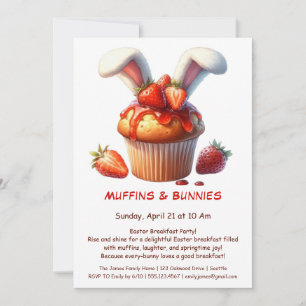 Convites Muffins & Manhãs – Festa de Café da Manhã de Pásco