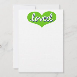 Convites Muito amado - amado - coração de amor verde