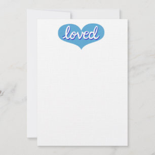 Convites MUITO AMADO - Coração de amor azul -