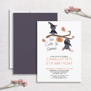 Convites Muito Bonito para Spook Watercolor Bats Aniversári