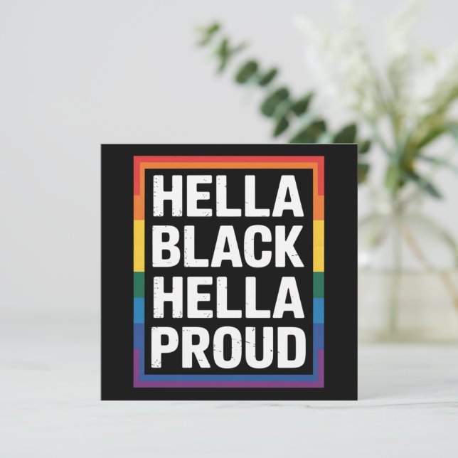 Convites Muito Negro Muito Orgulhoso Orgulho Gay Afro-Ameri (Em pé/Frente)