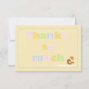 Convites Muito obrigado Notecard