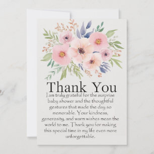 Convites Muito obrigado pelo chá de fraldas surpresa.