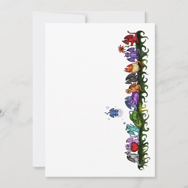 Convites muitos dragões bonitos (Frente)