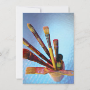 Convites Muitos Pincéis De Tinta Usados