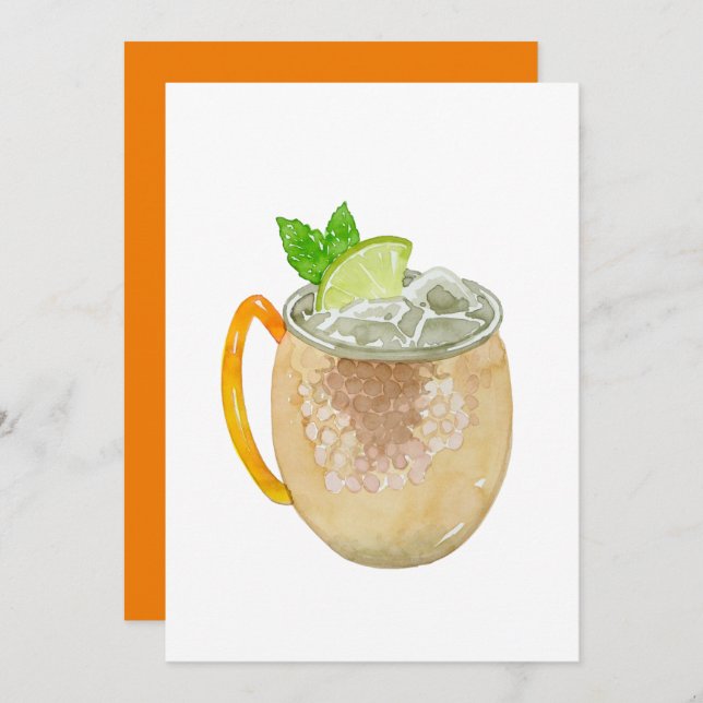 Convites Mule de Moscou (Frente/Verso)