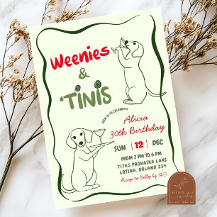 Convites Mulher aniversariante de Tinis e Weenies