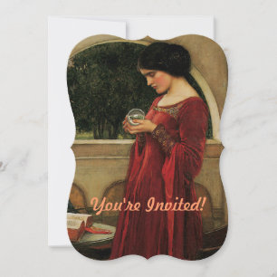 Convites Mulher Bola de Cristal Pintura Waterhouse