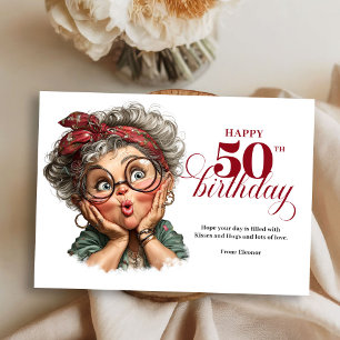 Convites Mulher Caprichosa e Divertida Aniversário de 50 An
