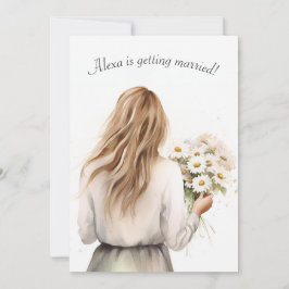 Convites Mulher com Chá de panela Buquê Daisy