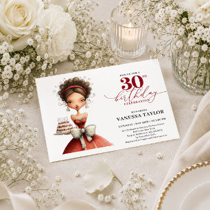 Convites Mulher Divertida e Caprichosa Aniversário de 30 an