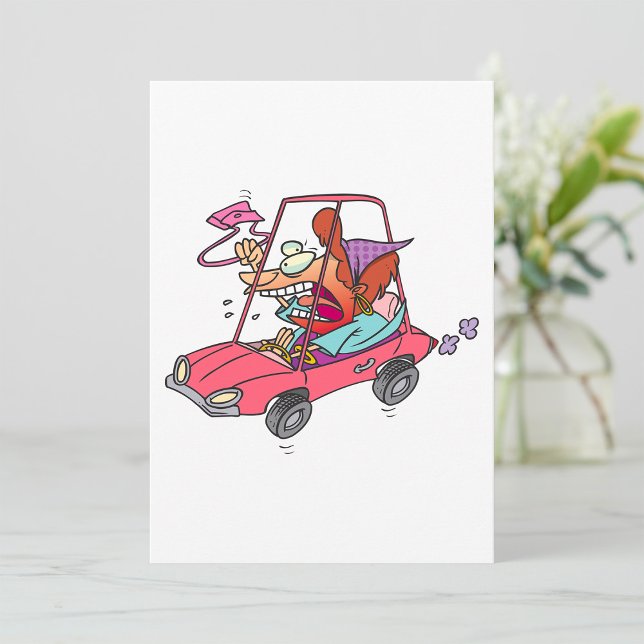 Convites Mulher do Cartoon Road Rage (Criador carregado)