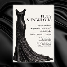 Mulher Elegante Fantástico Vestido Preto Aniversár