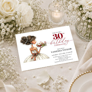 Convites Mulher Engraçada Aniversário de 30 anos Festa Burg