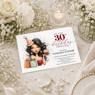 Convites Mulher Excêntrica e Caprichosa Aniversário de 30 a