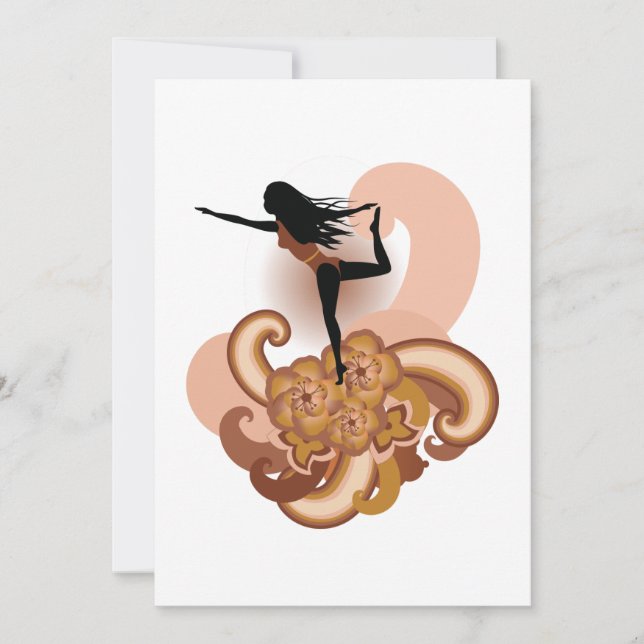 Convites Mulher Fazendo Yoga (Frente)