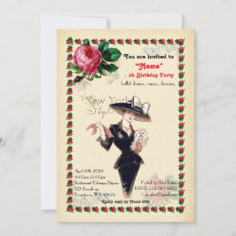 Convites Mulher Festa de aniversário Qualquer idade, estilo