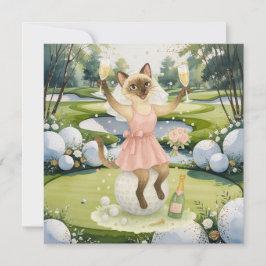 Convites Mulher golfista Save the Date Noiva Despedida de S