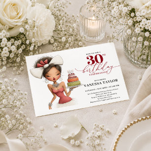 Convites Mulher Humor Moderno Aniversário de 30 anos Festa