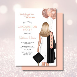 Convites Mulher Loura Loura Que Ela Acreditava Festa de for