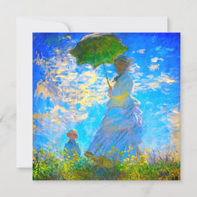 Convites Mulher Monet com Parasol (Frente)